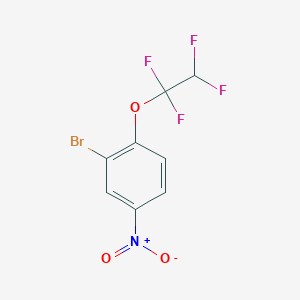molecular formula C8H4BrF4NO3 B6311190 3-Bromo-4-(1,1,2,2-tetrafluoroethoxy)nitrobenzene, 90% CAS No. 2088945-28-0