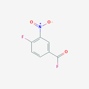 molecular formula C7H3F2NO3 B6311198 4-Fluoro-3-nitrobenzoyl fluoride, 98% CAS No. 2088943-19-3