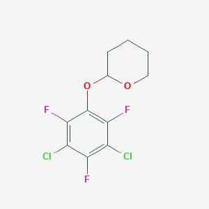 molecular formula C11H9Cl2F3O2 B6311221 2-(3,5-Dichloro-2,4,6-trifluorobenzyloxy)tetrahydro-2H-pyran, 90% CAS No. 2088942-40-7