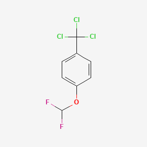 molecular formula C8H5Cl3F2O B6311239 4-(Difluoromethoxy)benzotrichloride, 95% CAS No. 2088943-04-6