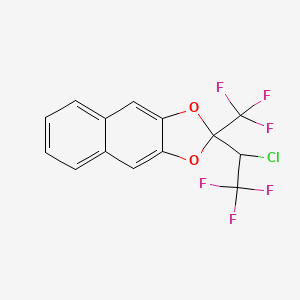 molecular formula C14H7ClF6O2 B6311262 2-(1-Chloro-2,2,2-trifluoroethyl)-2-(trifluoromethyl)naphtho[2,3-d]-1,3-dioxole CAS No. 155734-26-2