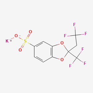 molecular formula C10H5F6KO5S B6311279 2'-Trifluoroethyl-2-trifluoromethyl-1,3-benzodioxole-5-sulfonic acid potassium salt CAS No. 2088942-68-9