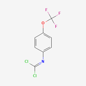 molecular formula C8H4Cl2F3NO B6311284 4-(Trifluoromethoxy)phenyl-ethanimidoyl 2,2-dichloride, 95% CAS No. 2088945-46-2