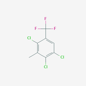 molecular formula C8H4Cl3F3 B6311292 2,3,6-Trichloro-5-(trifluoromethyl)toluene CAS No. 2088942-01-0