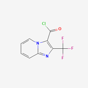 molecular formula C9H4ClF3N2O B6311301 2-(Trifluoromethyl)imidazo[1,2-a]pyridine-3-carbonyl chloride CAS No. 2088945-50-8