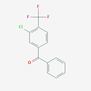 molecular formula C14H8ClF3O B6311315 3-Chloro-4-(trifluoromethyl)benzophenone CAS No. 2088942-65-6