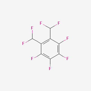 molecular formula C8H2F8 B6311323 1,2-Bis(difluoromethyl)-3,4,5,6-tetrafluorobenzene;  97% CAS No. 2088945-84-8
