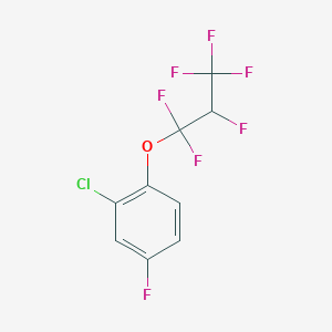 molecular formula C9H4ClF7O B6311339 5-Fluoro-2-(1',1',2',3',3',3'-hexafluoropropoxy)chlorobenzene CAS No. 2088942-55-4