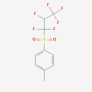 molecular formula C10H8F6O2S B6311345 4-(1',1'-Difluoro-2'-fluoro-3',3',3',-trifluoropropylsulfonyl)-toluene CAS No. 2088943-18-2