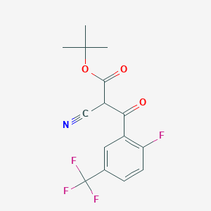 2-Fluoro-5-(trifluoromethyl)-alpha-cyano-beta-oxo-benzenepropanoic acid tert-butyl ester, 98%
