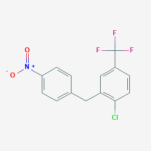 molecular formula C14H9ClF3NO2 B6311379 (4-Nitrophenyl)-(2'-chloro-5'-trifluoromethylphenyl)methane CAS No. 2088945-49-5