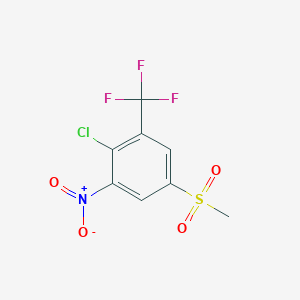 molecular formula C8H5ClF3NO4S B6311382 2-Chloro-5-(methylsulfonyl)-3-nitrobenzotrifluoride CAS No. 2088942-95-2