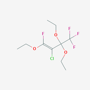 molecular formula C10H15ClF4O3 B6311386 3-Chloro-1,1,1,4-tetrafluoro-2,2,4-tri(ethoxy)-but-3-ene CAS No. 2088951-23-7