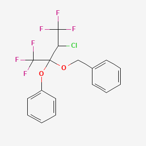 molecular formula C17H13ClF6O2 B6311389 3-Chloro-1,1,1,4,4,4-hexafluoro-2,2-di(benzyloxy)butane CAS No. 2088945-66-6