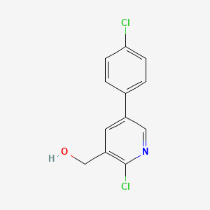 molecular formula C12H9Cl2NO B6311399 2-Chloro-5-(4'-chlorophenyl)-3-pyridylmethanol CAS No. 2088942-28-1