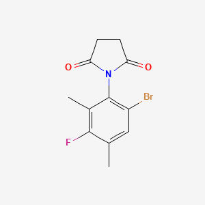 molecular formula C12H11BrFNO2 B6311419 N-(6-Bromo-3-fluoro-2,4-dimethylphenyl)pyrrolidine-2,5-dione CAS No. 2088942-93-0