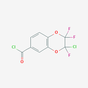 molecular formula C9H3Cl2F3O3 B6311445 3-Chloro-2,2,3-trifluoro-2,3-dihydro-1,4-benzodioxin-5-carbonyl chloride CAS No. 2088942-08-7