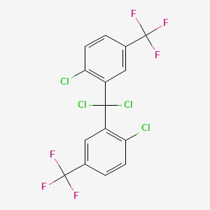 molecular formula C15H6Cl4F6 B6311452 Bis[(2-chloro-5-trifluoromethyl)phenyl]dichloromethane, 98% CAS No. 2088942-29-2