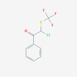 molecular formula C9H6ClF3OS B6311496 2-(Trifluoromethylthio)-2-chloroacetophenone CAS No. 2088942-64-5