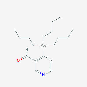 molecular formula C18H31NOSn B063115 3-Formyl-4-(tributylstannyl)pyridine CAS No. 160351-06-4