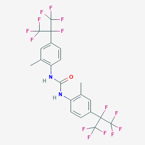 molecular formula C21H14F14N2O B6311505 1,3-Bis(4-heptafluoroisopropyl-2-methylphenyl)carbamide CAS No. 2088942-27-0