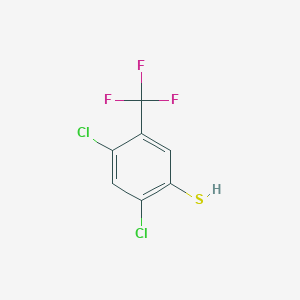 molecular formula C7H3Cl2F3S B6311551 2,4-Dichloro-5-(trifluoromethyl)thiophenol CAS No. 2088942-04-3