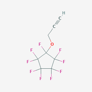 molecular formula C8H3F9O B6311566 Nonafluorocyclopentan-1-yl-(3'-oxypropyne) CAS No. 2088943-15-9