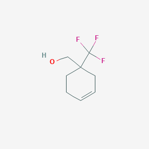 molecular formula C8H11F3O B6311578 4-Hydroxymethyl-4-(trifluoromethyl)cyclohex-1-ene CAS No. 1858250-21-1