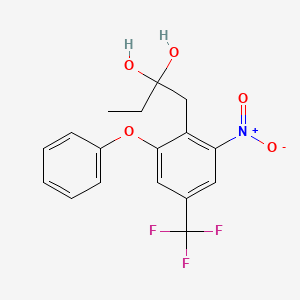 molecular formula C17H16F3NO5 B6311601 2-(2,2-Dihydroxybutyl)-3-phenoxy-5-(trifluoromethyl)nitrobenzene CAS No. 1858250-14-2