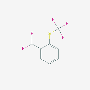 molecular formula C8H5F5S B6311602 2-Difluoromethyl-(trifluoromethylthio)benzene, 97% CAS No. 1858241-83-4