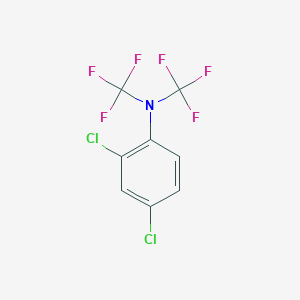 molecular formula C8H3Cl2F6N B6311611 2,4-Dichloro-bis(trifluoromethyl)aniline CAS No. 1858255-24-9