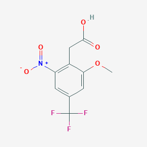 molecular formula C10H8F3NO5 B6311639 2-(Methoxy)-6-nitro-4-(trifluoromethyl)phenylacetic acid CAS No. 1858256-66-2