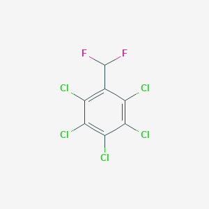 molecular formula C7HCl5F2 B6311710 Pentachloro-difluoromethyl-benzene, 94% CAS No. 1858251-15-6