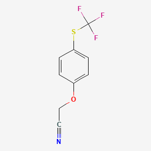 molecular formula C9H6F3NOS B6311726 4-(Trifluoromethylthio)phenoxyacetonitrile CAS No. 1858252-08-0