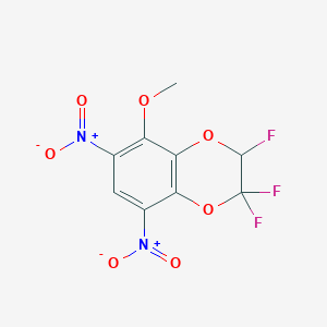 molecular formula C9H5F3N2O7 B6311732 2,2,3-Trifluoro-4-methoxy-5,7-dinitrobenzodioxane CAS No. 1858257-15-4