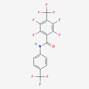 molecular formula C15H5F10NO B6311748 N-[4-(Trifluoromethyl)phenyl]-2,3,5,6-tetrafluoro-4-(trifluoromethyl)benzamide CAS No. 2088942-92-9