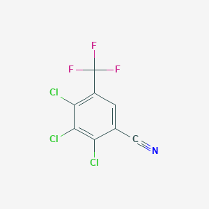 molecular formula C8HCl3F3N B6311782 2,3,4-Trichloro-5-(trifluoromethyl)benzonitrile CAS No. 1858256-63-9