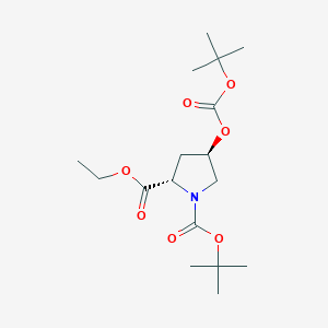 (2S-Trans)- 4-[[(1,1-Dimethylethoxy)carbonyl]oxy]-1,2-pyrrolidinedicarboxylic acid 1-(t-butyl) 2-ethyl ester