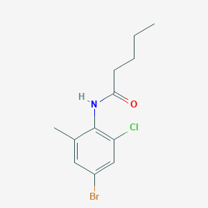 B6311849 N-(4-Bromo-2-chloro-6-methylphenyl)-n-valeramide, 80% CAS No. 1357627-37-2