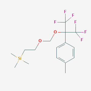 molecular formula C16H22F6O2Si B6311863 6,6-Bis(trifluoromethyl)-6-(4'-tolyl)-3,4-dioxo-hexyl-trimethylsilane CAS No. 1357624-13-5