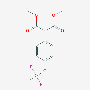 molecular formula C12H11F3O5 B6311884 2-[4-(Trifluoromethoxy)phenyl]dimethyl malonate CAS No. 773134-20-6