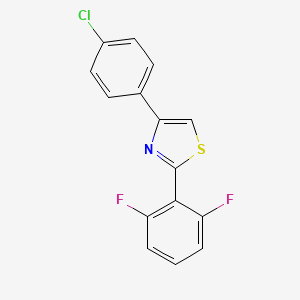 molecular formula C15H8ClF2NS B6311902 2-(2,6-Difluorophenyl)-4-(4-chlorophenyl)thiazole CAS No. 1357625-39-8