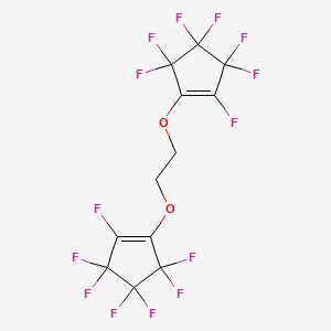 molecular formula C12H4F14O2 B6311906 1,2-Bis-(2,3,3,4,4,5,5-heptafluorocyclopent-1-enyloxy)ethane CAS No. 1357625-65-0