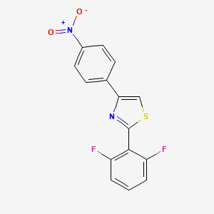 B6311920 2-(2,6-Difluorophenyl)-4-(4-nitrophenyl)thiazole CAS No. 1357626-10-8