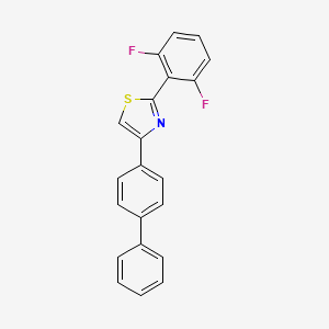 molecular formula C21H13F2NS B6311949 2-(2,6-Difluorophenyl)-4-(4-biphenyl)thiazole CAS No. 1357625-62-7