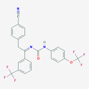 N-[1-(3-(Trifluoromethyl)phenyl)-2-(4-cyanophenyl)ethylidene]-N'-[4-(trifluoromethyl)phenyl]urea, 95%