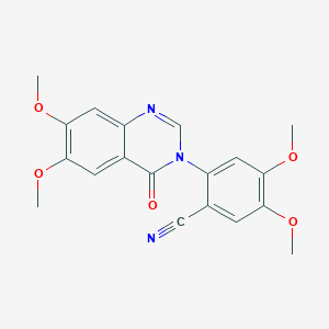 molecular formula C19H17N3O5 B6311968 3-(2-Cyano-4,5-dimethoxyphenyl)-6,7-dimethoxy-4(3H)-quinazolinone CAS No. 1357624-04-4