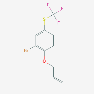 molecular formula C10H8BrF3OS B6311975 Allyl 2-bromo-4-(trifluoromethylthio)phenyl ether CAS No. 1357625-27-4
