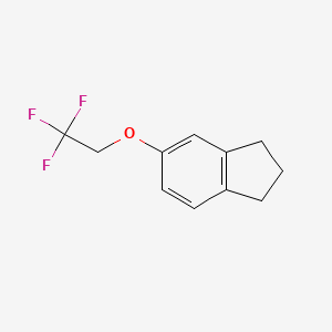 molecular formula C11H11F3O B6311989 5-(2,2,2-Trifluoroethoxy)indane CAS No. 1357627-20-3