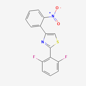 2-(2,6-Difluorophenyl)-4-(2-nitrophenyl)thiazole